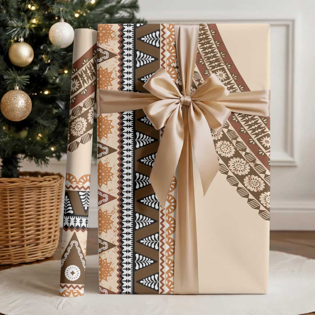 Bula Fiji Wrapping Paper 2025 Pasifika Traditional Fijian Masi - Polynesian Pride