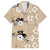 Bula Fiji Iri Buli Family Matching Summer Maxi Dress and Hawaiian Shirt Woven Fan With Fijian Tapa