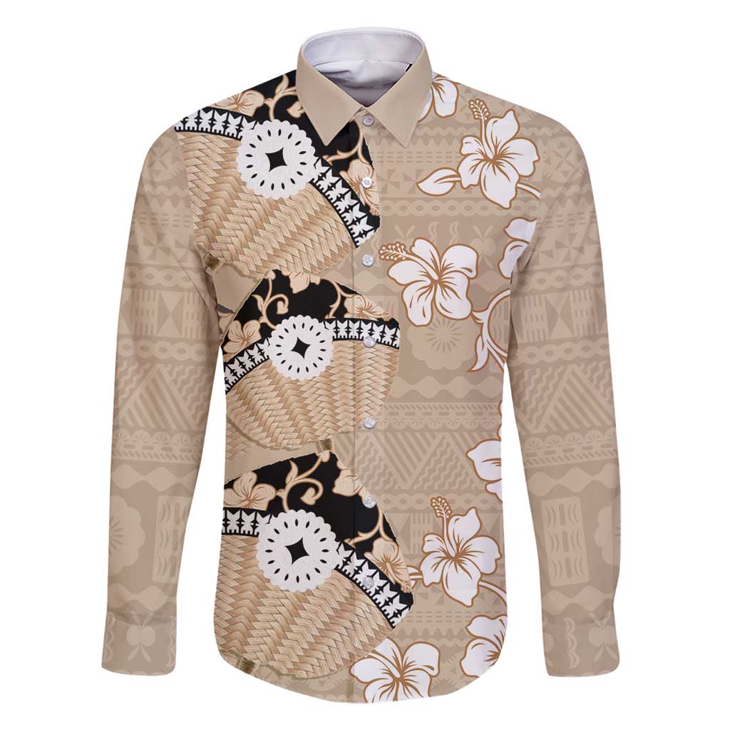 Bula Fiji Iri Buli Family Matching Summer Maxi Dress and Hawaiian Shirt Woven Fan With Fijian Tapa