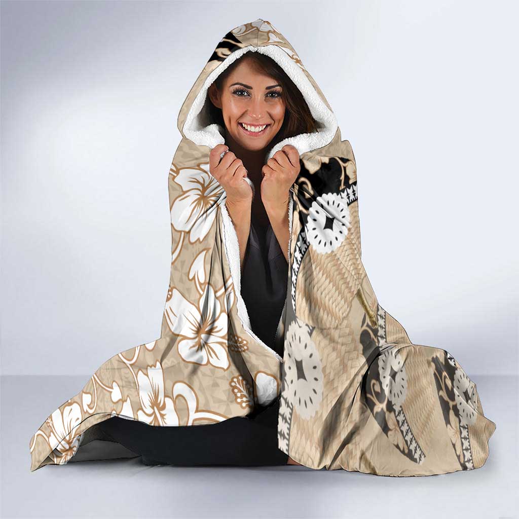 Bula Fiji Iri Buli Hooded Blanket Woven Fan With Fijian Tapa