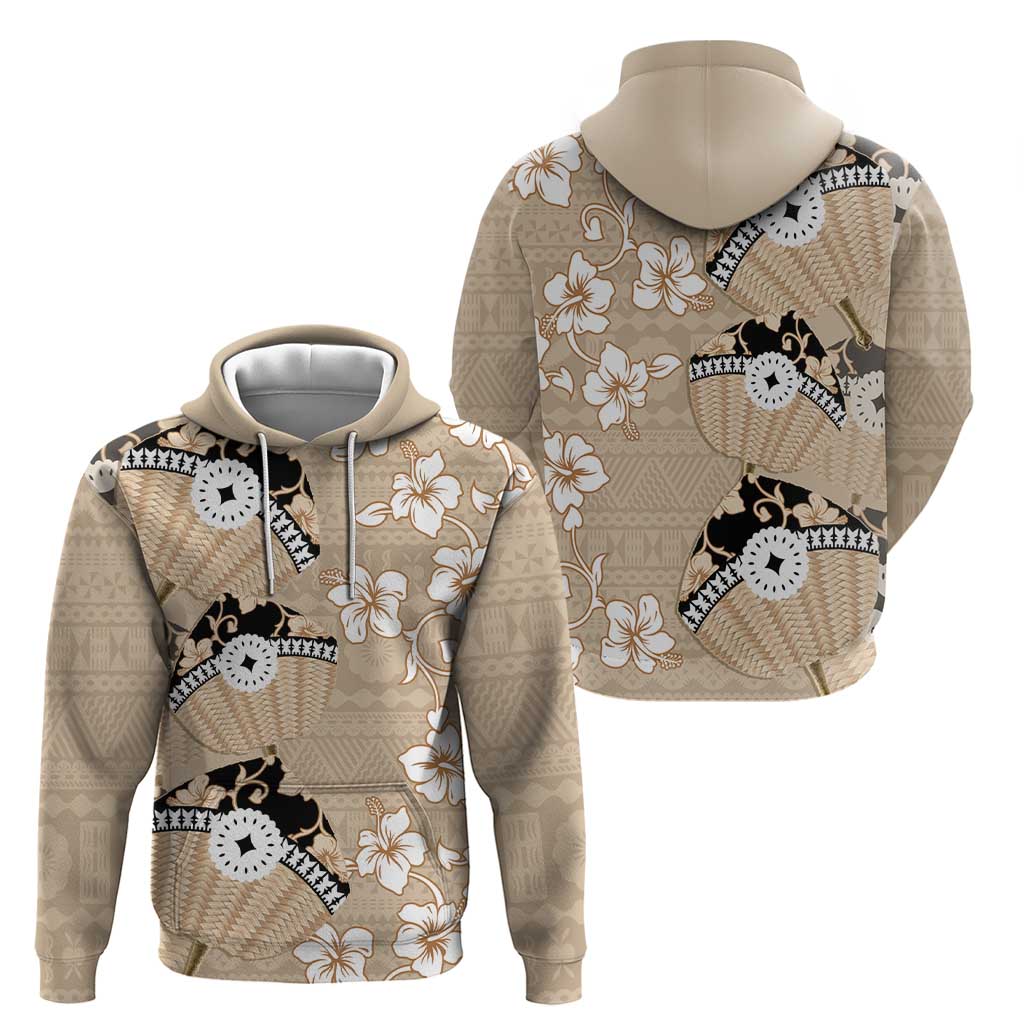 Bula Fiji Iri Buli Hoodie Woven Fan With Fijian Tapa