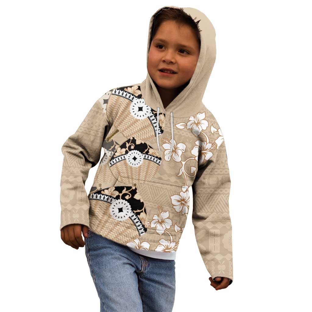Bula Fiji Iri Buli Kid Hoodie Woven Fan With Fijian Tapa