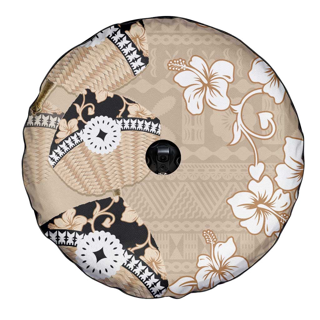 Bula Fiji Iri Buli Spare Tire Cover Woven Fan With Fijian Tapa