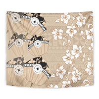 Bula Fiji Iri Buli Tapestry Woven Fan With Fijian Tapa