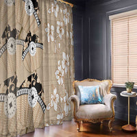 Bula Fiji Iri Buli Window Curtain Woven Fan With Fijian Tapa