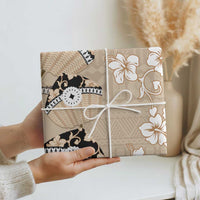 Bula Fiji Iri Buli Wrapping Paper Woven Fan With Fijian Tapa - Polynesian Pride