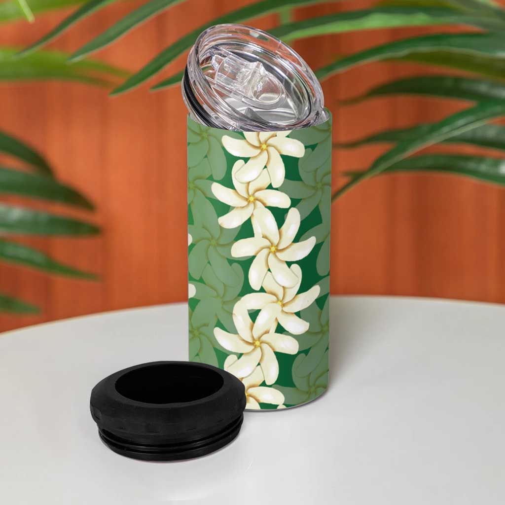 Ia Orana Tahiti Tiare Maori Seamless Style 4 in 1 Can Cooler Tumbler
