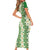 Ia Orana Tahiti Tiare Maori Seamless Style Family Matching Short Sleeve Bodycon Dress and Hawaiian Shirt