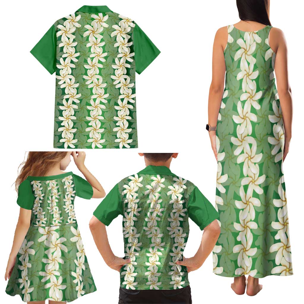 Ia Orana Tahiti Tiare Maori Seamless Style Family Matching Tank Maxi Dress and Hawaiian Shirt