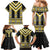 Yellow Taniko Aotearoa Family Matching Mermaid Dress and Hawaiian Shirt Niho Taniwha Mix Poutama