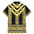 Yellow Taniko Aotearoa Family Matching Mermaid Dress and Hawaiian Shirt Niho Taniwha Mix Poutama