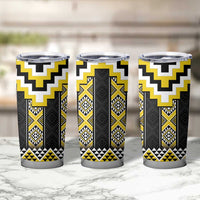 Yellow Taniko Aotearoa Tumbler Cup Niho Taniwha Mix Poutama