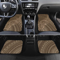 Brown Polynesia Plumeria Tattoo Car Mats