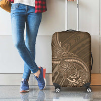 Brown Polynesia Plumeria Tattoo Luggage Cover