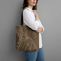 Brown Polynesia Plumeria Tattoo Tote Bag