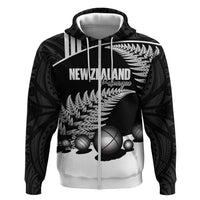 Custom New Zealand Silver Fern Petanque Hoodie Aotearoa Maori Pattern