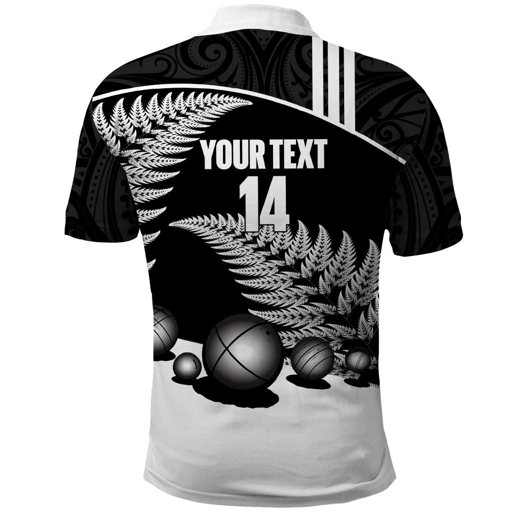 Custom New Zealand Silver Fern Petanque Polo Shirt Aotearoa Maori Pattern