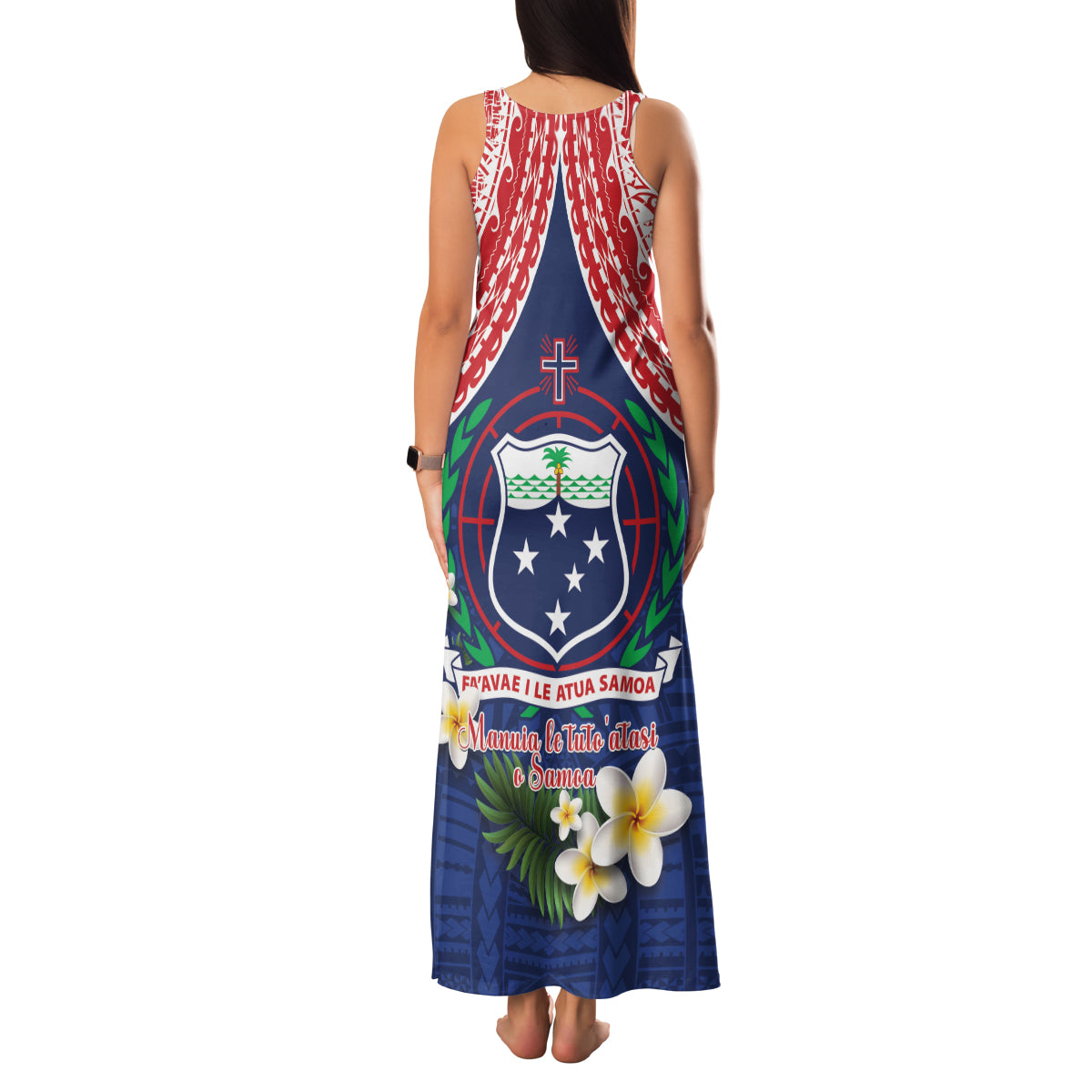 Samoan Independence Day Family Matching Tank Maxi Dress and Hawaiian Shirt Manuia Le Tutoatasi O Samoa