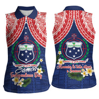 Samoan Independence Day Women Sleeveless Polo Shirt Manuia Le Tutoatasi O Samoa