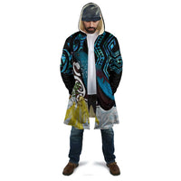 New Zealand Silver Fern Tui Bird Cloak Maori Kowhai Paua Shell Taniko Motifs - Polynesian Pride