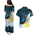 New Zealand Silver Fern Tui Bird Couples Matching Puletasi and Hawaiian Shirt Maori Kowhai Paua Shell Taniko Motifs