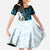 New Zealand Silver Fern Tui Bird Family Matching Short Sleeve Bodycon Dress and Hawaiian Shirt Maori Kowhai Paua Shell Taniko Motifs