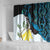New Zealand Silver Fern Tui Bird Shower Curtain Maori Kowhai Paua Shell Taniko Motifs