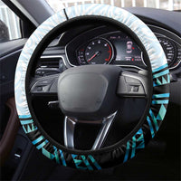 New Zealand Silver Fern Tui Bird Steering Wheel Cover Maori Kowhai Paua Shell Taniko Motifs LT14 - Polynesian Pride