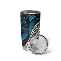 New Zealand Silver Fern Tui Bird Tumbler Cup Maori Kowhai Paua Shell Taniko Motifs LT14 - Polynesian Pride
