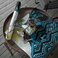 New Zealand Silver Fern Tui Bird Wrapping Paper Maori Kowhai Paua Shell Taniko Motifs LT14 - Polynesian Pride