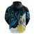 New Zealand Silver Fern Tui Bird Zip Hoodie Maori Kowhai Paua Shell Taniko Motifs