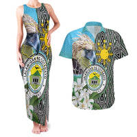 Cotabato Philippines Province Couples Matching Tank Maxi Dress and Hawaiian Shirt Filipino Eagle Sampaguita Tinalak Pattern