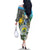 Cotabato Philippines Province Family Matching Off The Shoulder Long Sleeve Dress and Hawaiian Shirt Filipino Eagle Sampaguita Tinalak Pattern