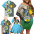 Cotabato Philippines Province Family Matching Off Shoulder Short Dress and Hawaiian Shirt Filipino Eagle Sampaguita Tinalak Pattern