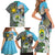 Cotabato Philippines Province Family Matching Short Sleeve Bodycon Dress and Hawaiian Shirt Filipino Eagle Sampaguita Tinalak Pattern