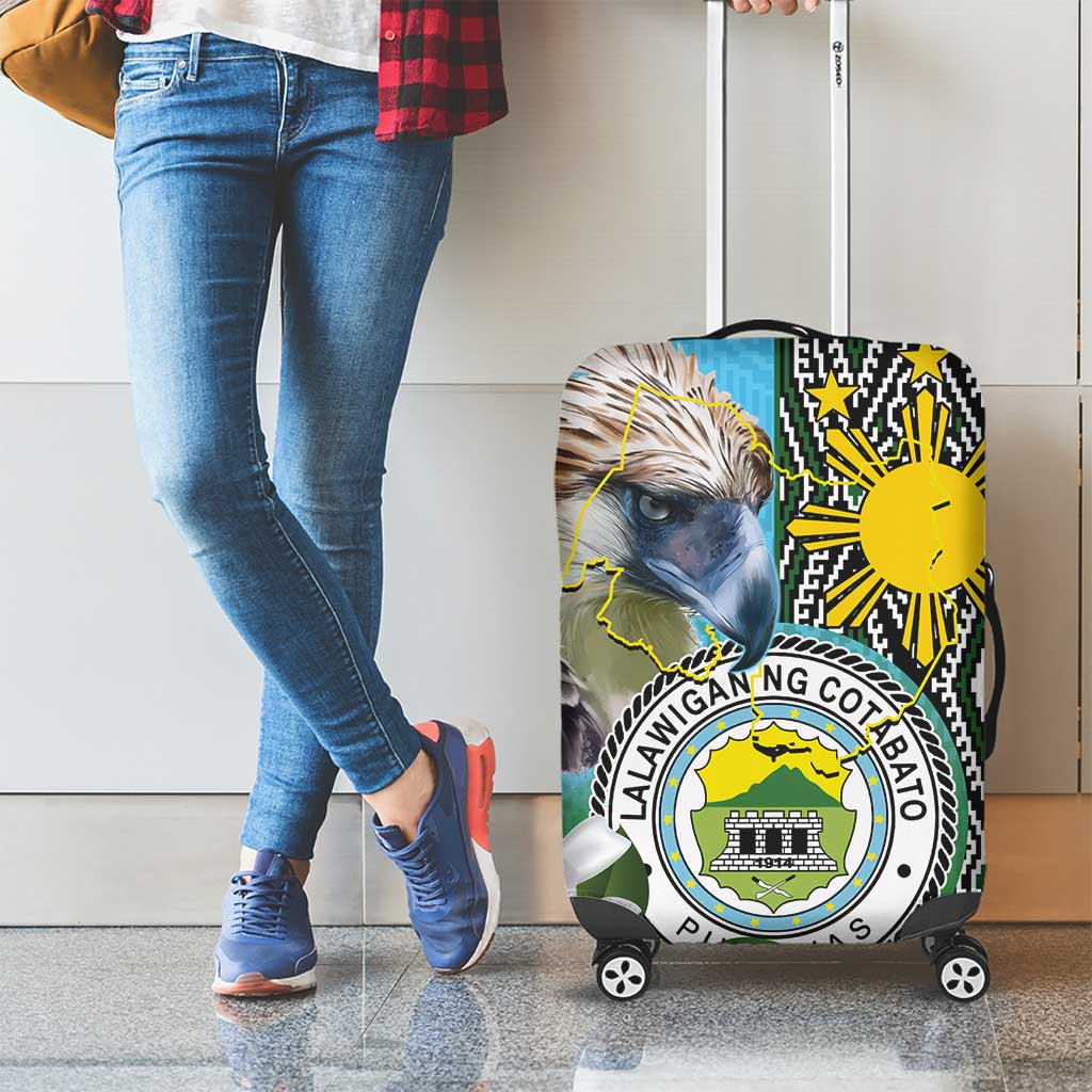 Cotabato Philippines Province Luggage Cover Filipino Eagle Sampaguita Tinalak Pattern