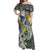 Cotabato Philippines Province Off Shoulder Maxi Dress Filipino Eagle Sampaguita Tinalak Pattern