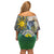 Cotabato Philippines Province Off Shoulder Short Dress Filipino Eagle Sampaguita Tinalak Pattern