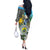 Cotabato Philippines Province Off The Shoulder Long Sleeve Dress Filipino Eagle Sampaguita Tinalak Pattern