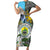 Cotabato Philippines Province Short Sleeve Bodycon Dress Filipino Eagle Sampaguita Tinalak Pattern