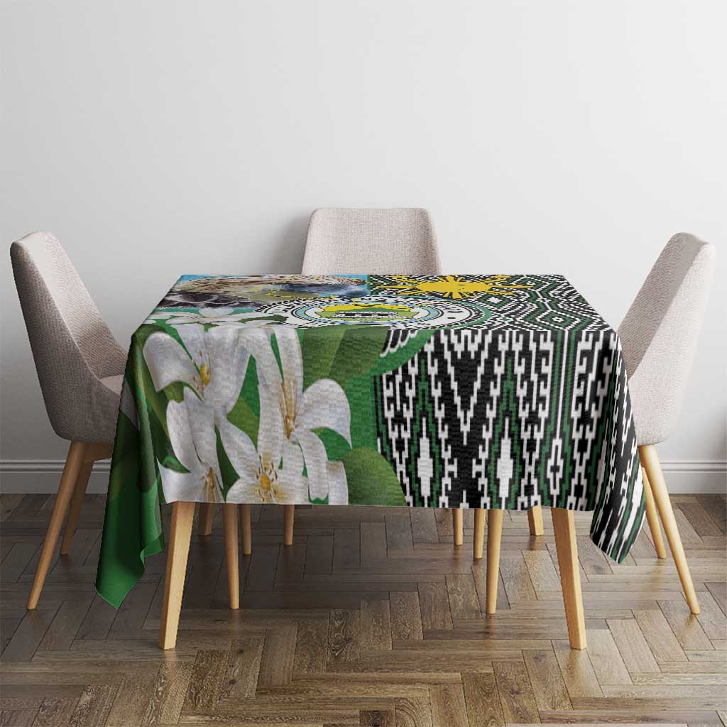 Cotabato Philippines Province Tablecloth Filipino Eagle Sampaguita Tinalak Pattern