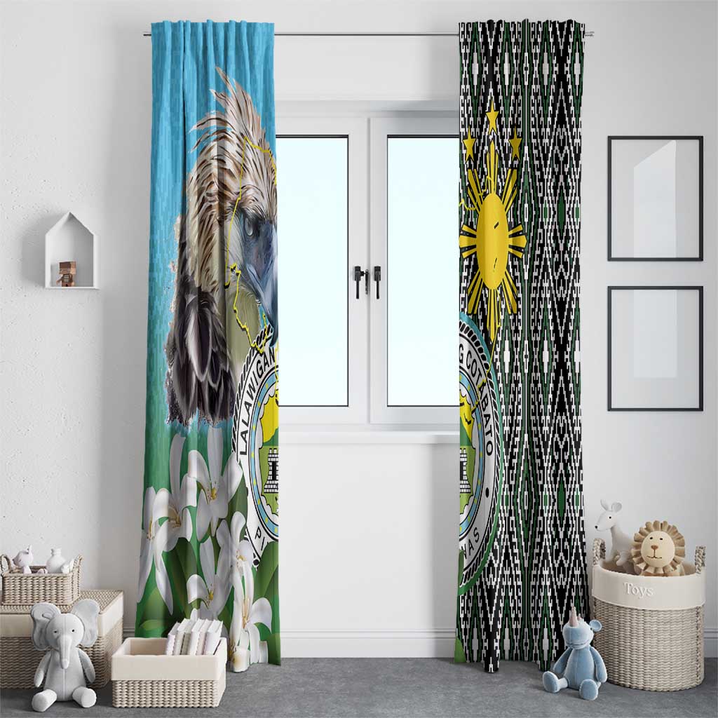 Cotabato Philippines Province Window Curtain Filipino Eagle Sampaguita Tinalak Pattern