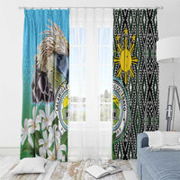 Cotabato Philippines Province Window Curtain Filipino Eagle Sampaguita Tinalak Pattern