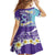 No Story Should End Too Soon Suicide Awareness Kid Short Sleeve Dress Purple And Teal Polynesian Ribbon