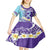 No Story Should End Too Soon Suicide Awareness Kid Short Sleeve Dress Purple And Teal Polynesian Ribbon