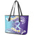 No Story Should End Too Soon Suicide Awareness Leather Tote Bag Purple And Teal Polynesian Ribbon