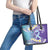 No Story Should End Too Soon Suicide Awareness Leather Tote Bag Purple And Teal Polynesian Ribbon