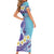 No Story Should End Too Soon Suicide Awareness Short Sleeve Bodycon Dress Purple And Teal Polynesian Ribbon