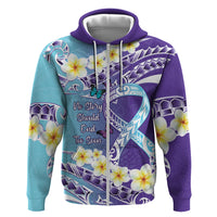 No Story Should End Too Soon Suicide Awareness Zip Hoodie Purple And Teal Polynesian Ribbon