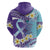 No Story Should End Too Soon Suicide Awareness Zip Hoodie Purple And Teal Polynesian Ribbon
